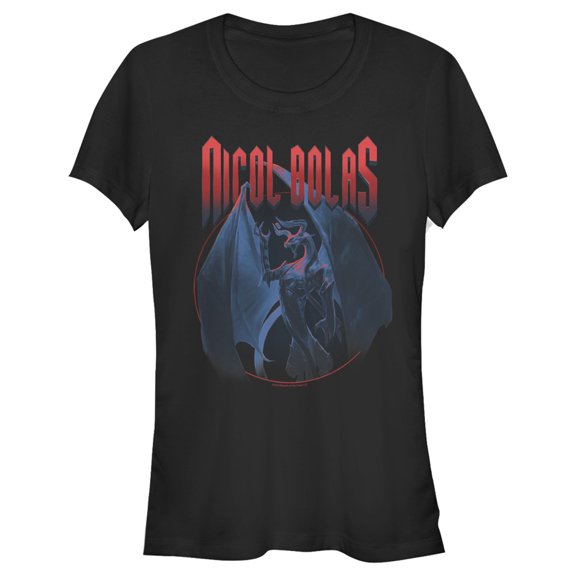 Junior's Magic: The Gathering Nicol Bolas Elder Dragon  Graphic Tee Black Large
