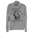 thumbnail image 1 of Junior's Maleficent: Mistress of All Evil All About Horns  Cowl Neck Sweatshirt Gray Heather Small, 1 of 3