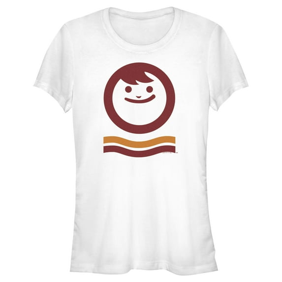 Junior's Maruchan Big Face Mascot Graphic Tee White Medium