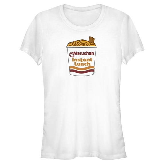 Junior's Maruchan Chopstick Instant Noodles Graphic Tee White 2X Large