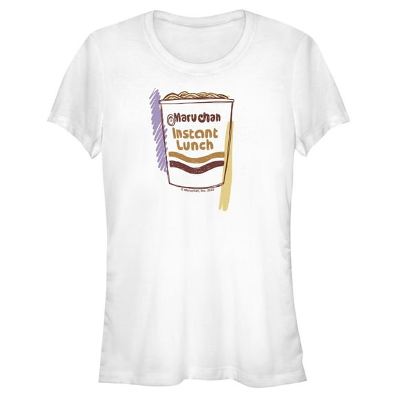 Junior's Maruchan Instant Lunch Sketch  Graphic Tee White Medium