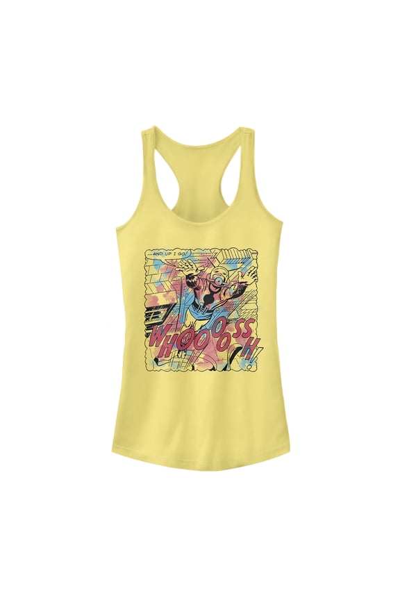 Junior's Marvel Ant-Man Flying Racerback Tank Top Banana Medium