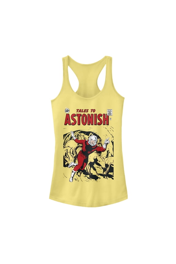 Junior's Marvel Ant-Man Tales to Astonish Hero Racerback Tank Top Banana X Large