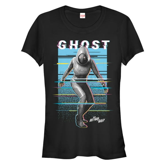 Junior's Marvel Ant-Man and the Wasp Ghost Stripe  Graphic Tee Black X Large