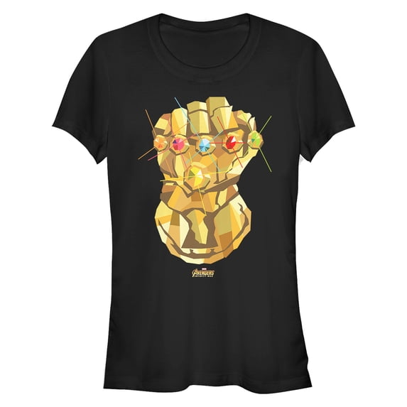 Junior's Marvel Avengers: Avengers: Infinity War Geometric Gauntlet Graphic Tee Black Small