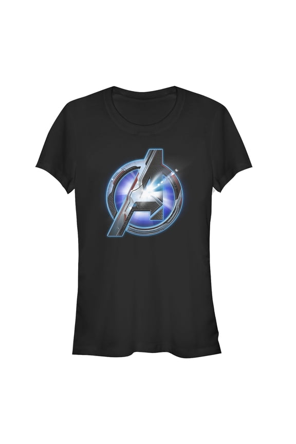 Junior's Marvel Avengers: Endgame Arc Reactor Logo Graphic Tee Black Medium