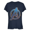 thumbnail image 1 of Junior's Marvel Avengers: Endgame Bold Logo Graphic Tee Navy Blue Large, 1 of 2