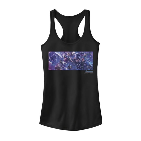 Junior's Marvel Avengers: Endgame Epic Poster  Racerback Tank Top Black Small