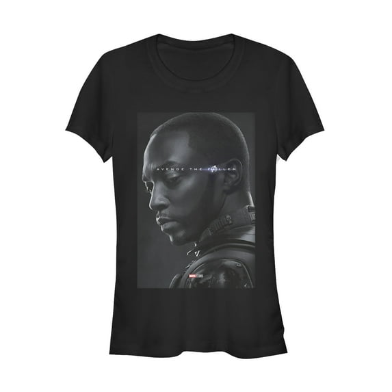 Junior's Marvel Avengers: Endgame Falcon Poster Graphic Tee Black Small