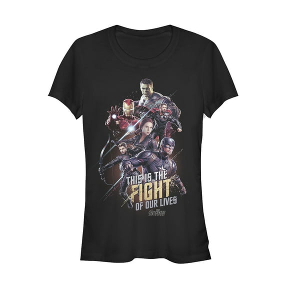 Junior's Marvel Avengers: Endgame Fight of Our Lives  Graphic Tee Black Large