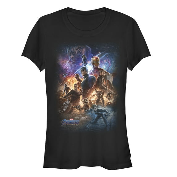 Junior's Marvel Avengers: Endgame Galactic Team Graphic Tee Black 2X Large