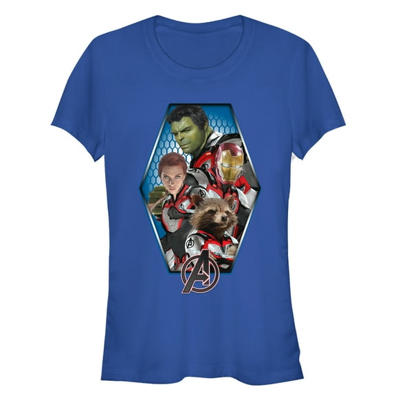 Junior's Marvel Avengers: Endgame Hero Frame  Graphic Tee Royal Blue X Large