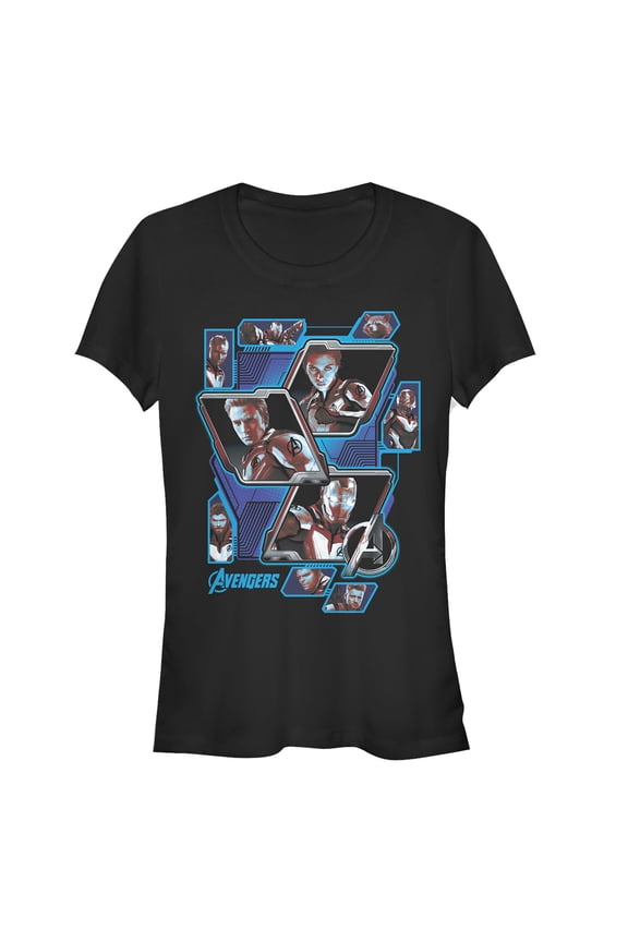 Junior's Marvel Avengers: Endgame Hero Tech Panels  Graphic Tee Black Large