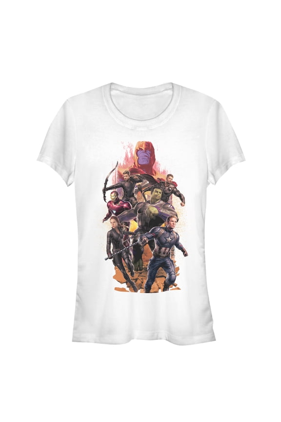 Junior's Marvel Avengers: Endgame Heroes Until the End  Graphic Tee White Small
