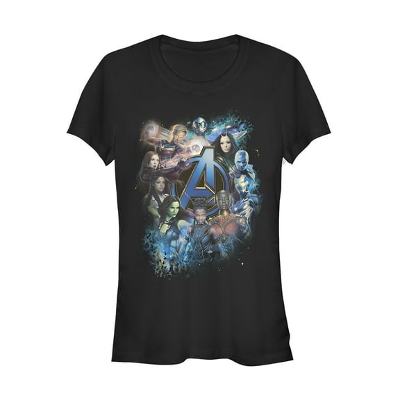 Junior's Marvel Avengers: Endgame Heroine Poster  Graphic Tee Black Small