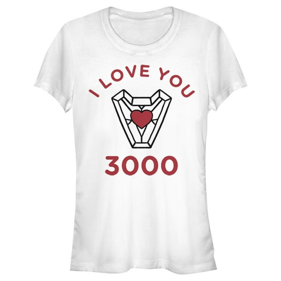 Junior's Marvel Avengers Endgame I Love You 3000  Graphic Tee White Small