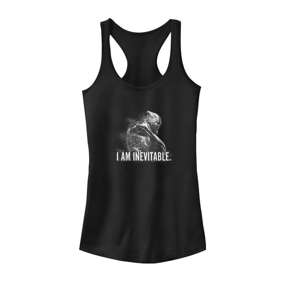 Junior's Marvel Avengers: Endgame Inevitable Thanos  Racerback Tank Top Black Small