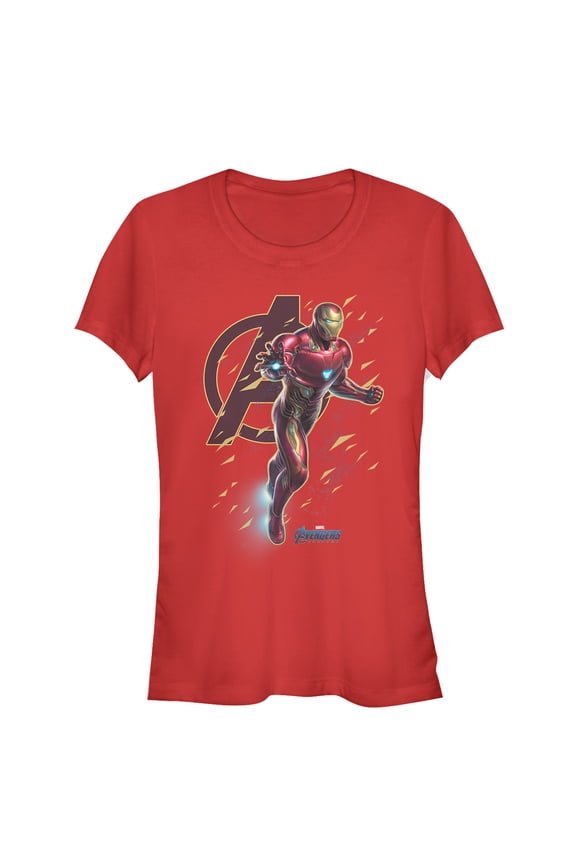 Junior's Marvel Avengers: Endgame Iron Man Flight Ready Graphic Tee Red Medium