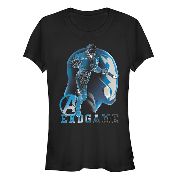 Junior's Marvel Avengers: Endgame Iron Man Profile Graphic Tee Black 2X Large