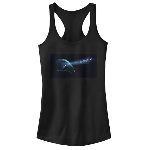 Junior's Marvel Avengers: Endgame Iron Man's Final Message  Racerback Tank Top Black Large
