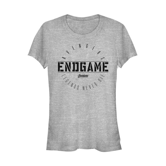 Junior's Marvel Avengers: Endgame Legends Never Die  Graphic Tee Athletic Heather Medium