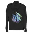 thumbnail image 1 of Junior's Marvel Avengers: Endgame Logo Glitch Streaks  Cowl Neck Sweatshirt Black 4X Large, 1 of 3