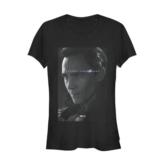 Junior's Marvel Avengers: Endgame Loki Poster Graphic Tee Black Medium