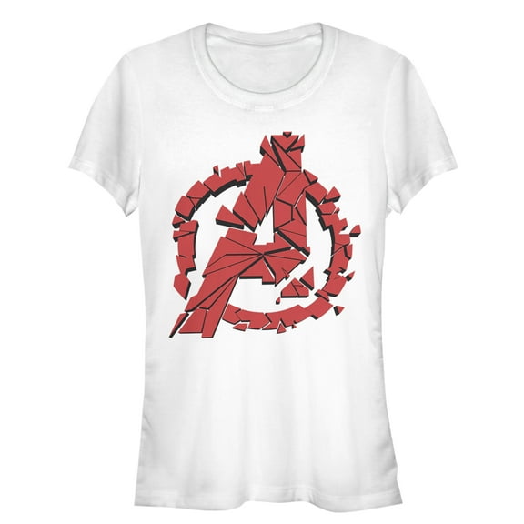 Junior's Marvel Avengers: Endgame Shatter Logo  Graphic Tee White Medium