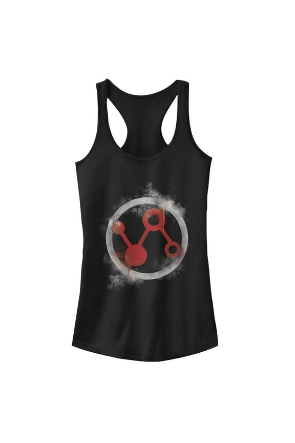 Junior's Marvel Avengers: Endgame Smudged Ant-Man Racerback Tank Top Black Large