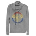 thumbnail image 1 of Junior's Marvel Avengers: Endgame Smudged Captain Marvel  Cowl Neck Sweatshirt Gray Heather 2X Large, 1 of 3