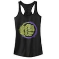 thumbnail image 1 of Junior's Marvel Avengers: Endgame Smudged Hulk  Racerback Tank Top Black Small, 1 of 4