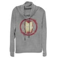 thumbnail image 1 of Junior's Marvel Avengers: Endgame Smudged Iron Man  Cowl Neck Sweatshirt Gray Heather Medium, 1 of 3