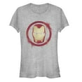 thumbnail image 1 of Junior's Marvel Avengers: Endgame Smudged Iron Man  Graphic Tee Athletic Heather Small, 1 of 2