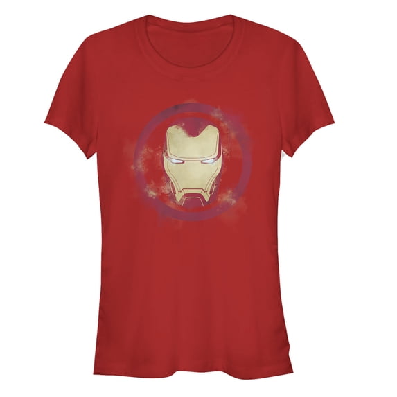Junior's Marvel Avengers: Endgame Smudged Iron Man Graphic Tee Red 2X Large