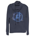 thumbnail image 1 of Junior's Marvel Avengers: Endgame Smudged Logo  Cowl Neck Sweatshirt Navy Blue 4X Large, 1 of 3