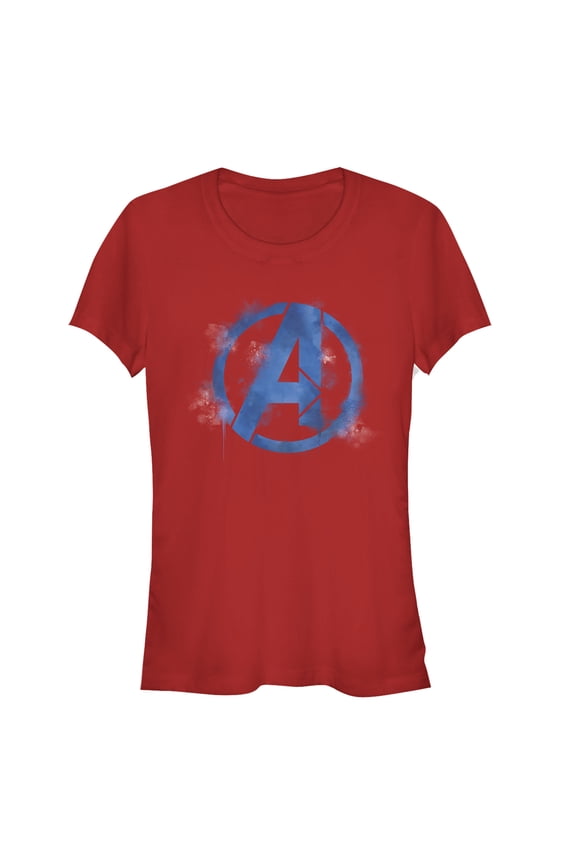 Junior's Marvel Avengers: Endgame Smudged Logo Graphic Tee Red Large