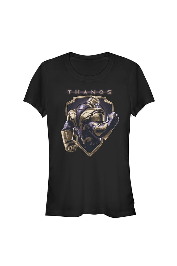 Junior's Marvel Avengers: Endgame Thanos Classic Shield  Graphic Tee Black Large