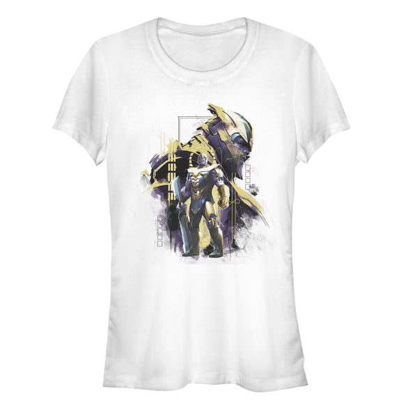 Junior's Marvel Avengers: Endgame Thanos Dusty Profile Graphic Tee White Small