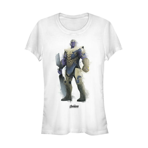 Junior's Marvel Avengers: Endgame Thanos Spray Paint Graphic Tee White 2X Large