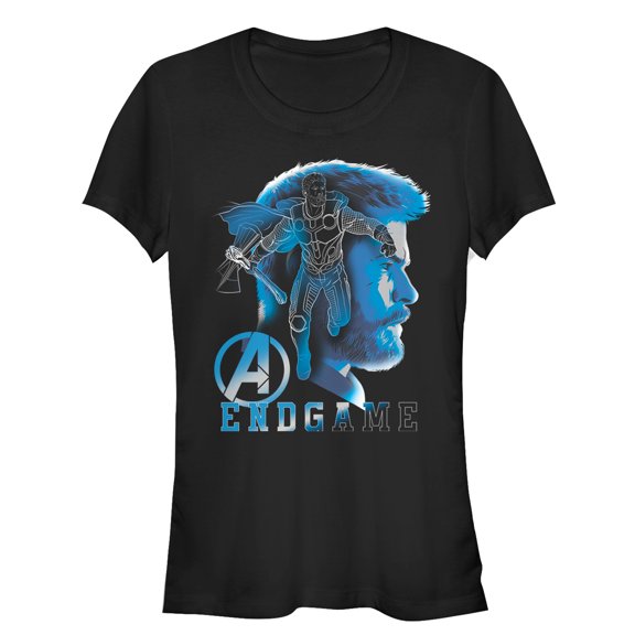 Junior's Marvel Avengers: Endgame Thor Profile  Graphic Tee Black Large