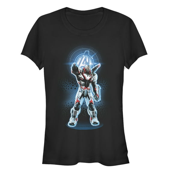 Junior's Marvel Avengers: Endgame War Machine Quantum Ready  Graphic Tee Black Large