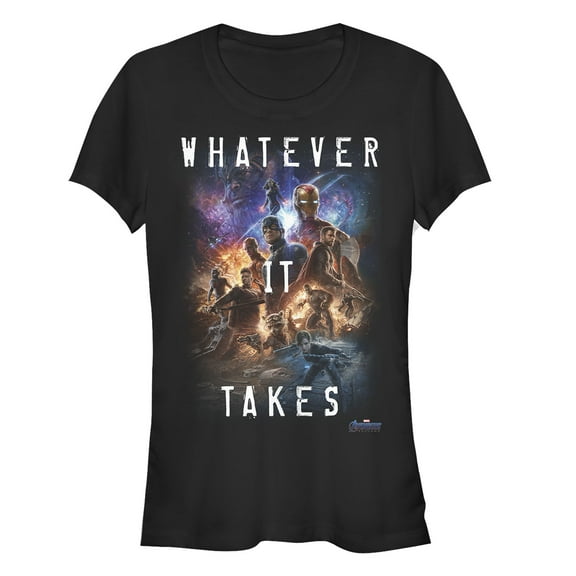 Junior's Marvel Avengers: Endgame Whatever It Takes Poster  Graphic Tee Black 2X Large