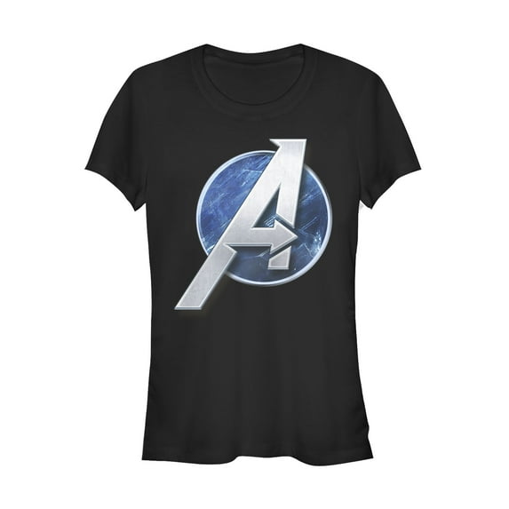 Junior's Marvel Avengers Game Classic Logo Graphic Tee Black X Large