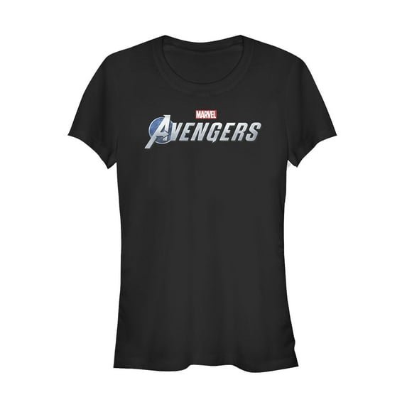 Junior's Marvel Avengers Game Text Logo Graphic Tee Black X Large