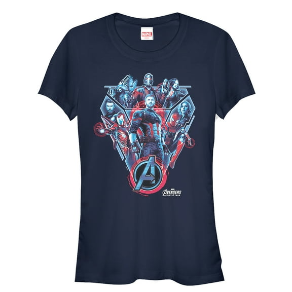 Junior's Marvel Avengers: Infinity War Armor  Graphic Tee Navy Blue 2X Large