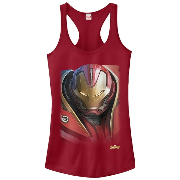 Junior's Marvel Avengers: Infinity War Hulkbuster Racerback Tank Top Scarlet Large
