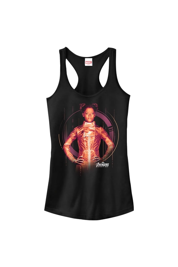Junior's Marvel Avengers: Infinity War Shuri Tech Racerback Tank Top Black Large