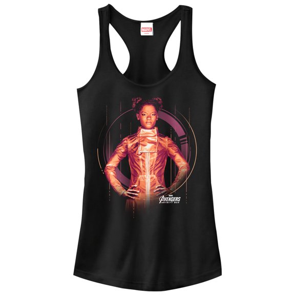 Junior's Marvel Avengers: Infinity War Shuri Tech Racerback Tank Top Black X Large