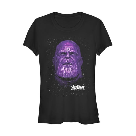 Junior's Marvel Avengers: Infinity War Thanos Portrait Graphic Tee Black 2X Large
