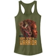 thumbnail image 1 of Junior's Marvel Black Panther 2018 Nakia Warrior  Racerback Tank Top Military Green Large, 1 of 3